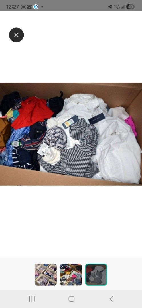 Bundle box (Category: Jeans & Leggings) located in Singapore. Submitted by ninasusant89395 (Listing ID 1462074480, Image 1). Description: -bundle clothes -total have 8 box take all $300 - Classic five-pocket design - Button and zip fly closure - Likely a straight leg cut - Essential wardrobe staple - Easy to style with various tops and shoes.