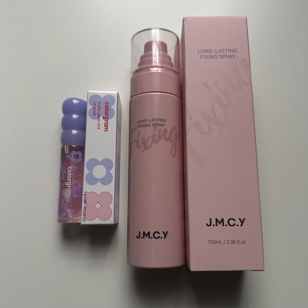 [bundle] colorgram fruity glass tint + jmcy setting spray (Category: Makeup) located in Mandaluyong City. Submitted by annyeong07_ (Listing ID 1462120953, Image 1). Description: .