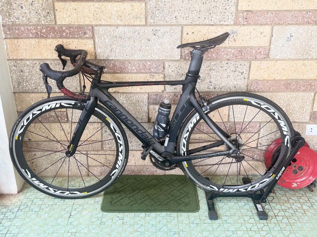 Cannondale "SLICE" Full Carbon Frame (Category: Bicycles) located in Cebu City. Submitted by romeeey (Listing ID 1462138297, Image 1). Description: Cannondale "SLICE" Full Carbon Frame Size 51 Small • Front and Rear Derailleurs Ultegra R8000 • Brake Ultegra R8000 • Cogs 11-32 Ultegra R8000 • Crankset 39-53 FSA • Cockpit Vision Ultegra Shifter 2X11 • Aerobar Profile Design with 40mm Riser • Wheel-set Mavic Cosmic Sls 50mm depth Freebies (All Legit