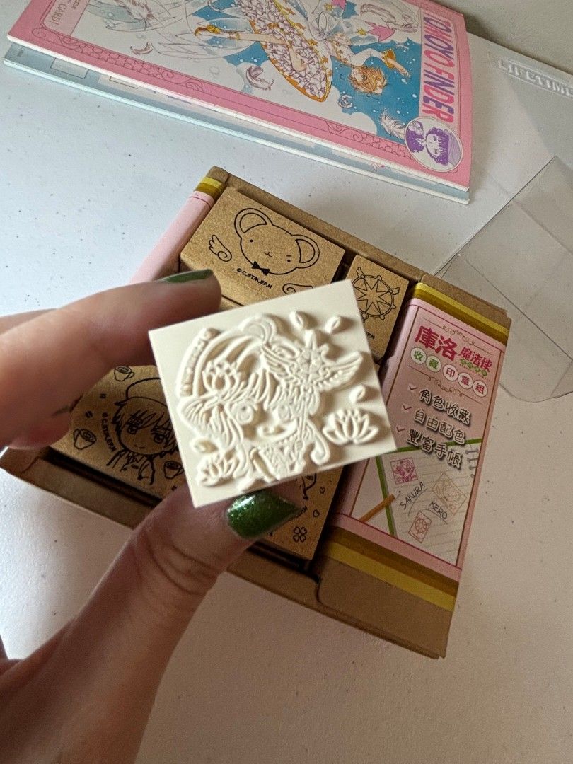 Cardcaptor Sakura Stamp Set (Category: Stamps & Prints) located in Pasig City. Submitted by ccsakura4 (Listing ID 1462148822, Image 2). Description: - Set of clear Cardcaptor Sakura stamps - Features designs of Sakura, Kero, Syaoran, Touya, Yukito and Dream Key - Ideal for journaling, scrapbooking, and decorating - High-quality, detailed stamps - Perfect for fans of the anime series.