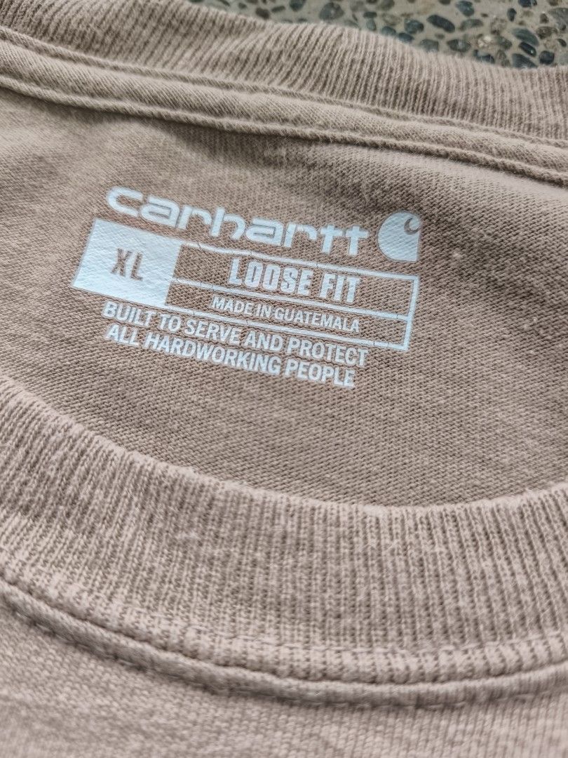 Carhartt k87 desert XL (authentic) (Category: Tshirts & Polo Shirts ) located in La Trinidad. Submitted by lookingforpalm (Listing ID 1462216578, Image 2). Description: Style: K87 Loose Fit Heavyweight Pocket Tee Color: Desert (DES) Size: Men's XL (Loose Fit runs spacious) Material: 100% Cotton Condition: Pre-owned, excellent condition with light natural wear and no major flaws. 26x32.5.