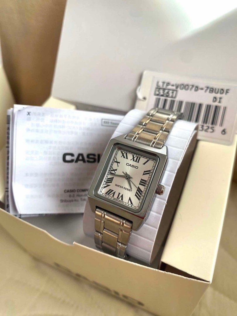 Casio LTP-V007D-7BUDF (Category: Women's Watches) located in Caloocan City. Submitted by cbrcbr_ (Listing ID 1462083199, Image 1). Description: ⌚ CASIO LTP-V007D-7BUDF Looking for a timeless everyday watch? ✨ The Casio LTP-V007D features a sleek silver-tone design with a classic rectangular face — simple, elegant, and easy to pair with any outfit. ✔️ Classic & minimalist design ✔️ Perfect for everyday wear or office outfits ✔️ Stainless steel bra