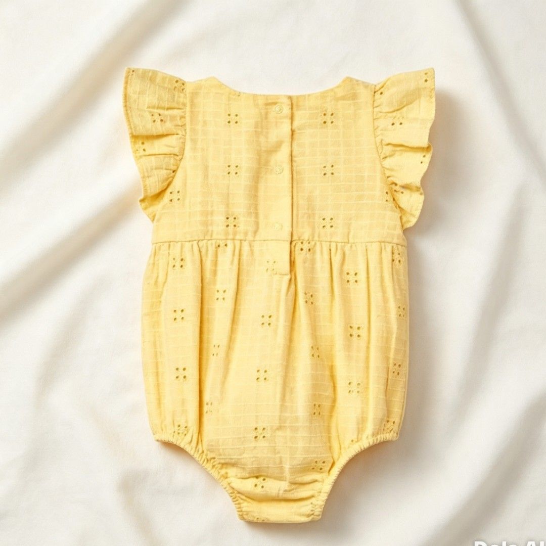 Cat & Jack Baby Eyelet Romper — 18 Months (Category: Babies & Kids Fashion) located in Taguig. Submitted by usa_dibs (Listing ID 1462167402, Image 3). Description: 🌼 Item Description: Cat & Jack Baby Eyelet Romper — 18 Months Brand: Baby Cat & Jack Size: 18 Months Color: Soft Pastel Yellow Material: Premium lightweight 100% cotton — breathable, soft, and gentle on baby’s skin Origin: Made in India Condition: Brand New with Tags attached ✨ Key Fe