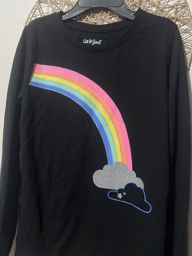 Cat & Jack Black Rainbow Long Sleeve (Category: Babies & Kids Fashion) located in Pasig City. Submitted by ilmsf (Listing ID 1462174664, Image 2). Description: - Brand: Cat & Jack - Color: Black - Used Twice - Size: M (7/8) - Perfect for everyday wear.