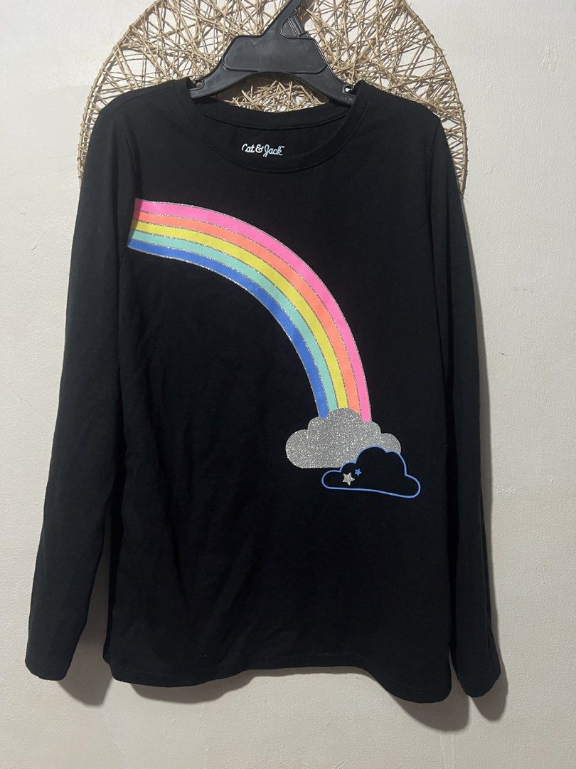 Cat & Jack Black Rainbow Long Sleeve (Category: Babies & Kids Fashion) located in Pasig City. Submitted by ilmsf (Listing ID 1462174664, Image 1). Description: - Brand: Cat & Jack - Color: Black - Used Twice - Size: M (7/8) - Perfect for everyday wear.