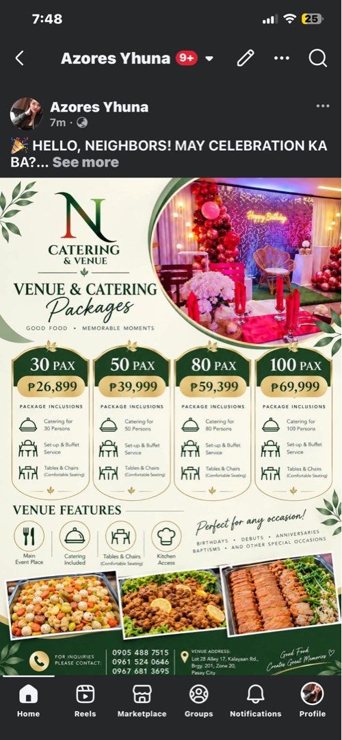 Catering and venue in pasay (Category: Announcements) located in Manila. Submitted by boldhorse.d3a9ff (Listing ID 1462169289, Image 1). Description: .