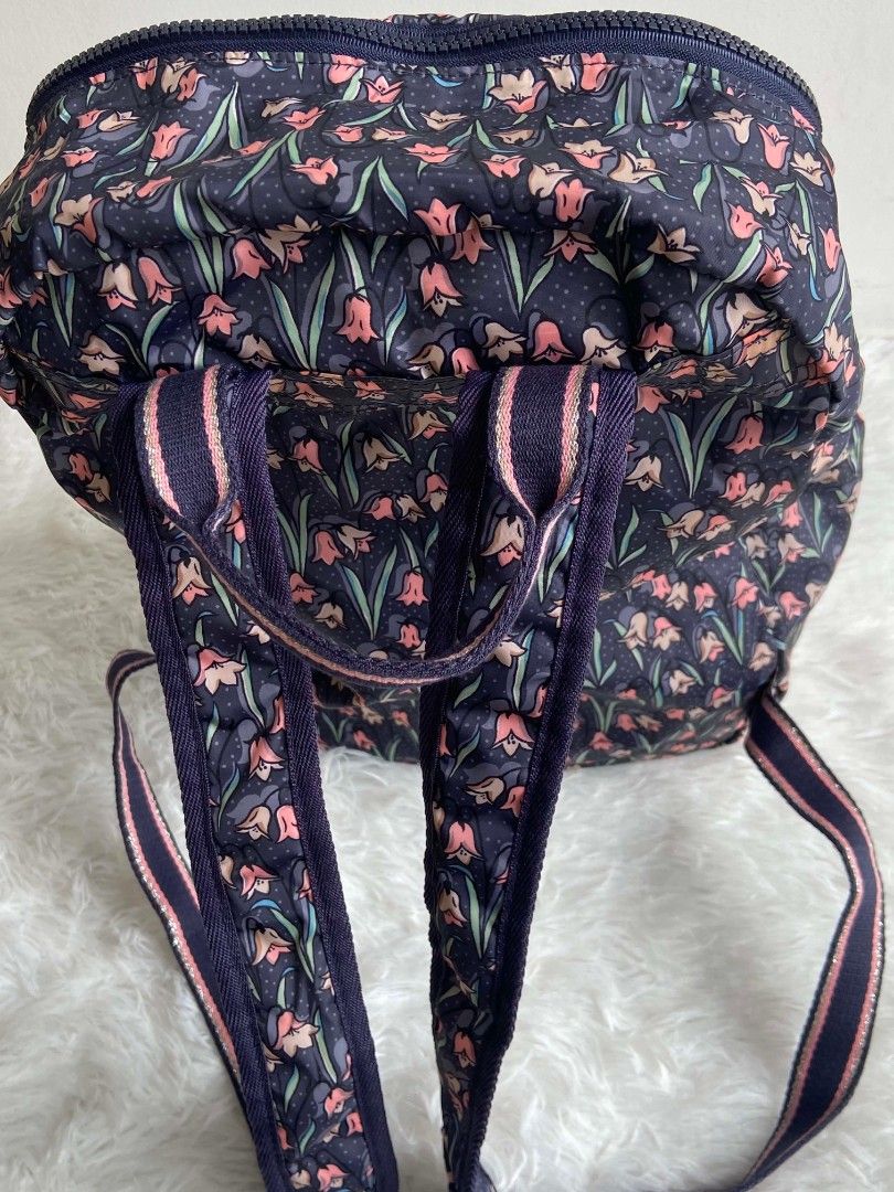 Cath Kidston Backpack Navy Floral Print (Category: Backpacks) located in Bulacan. Submitted by bella.ken.varietystore (Listing ID 1462183109, Image 3). Description: Cute Cath Kidston backpack. Features a navy blue base with a pretty floral print all over. Has two zip compartments. Adjustable straps for comfort. Great for daily use or travel. Plenty of space inside..