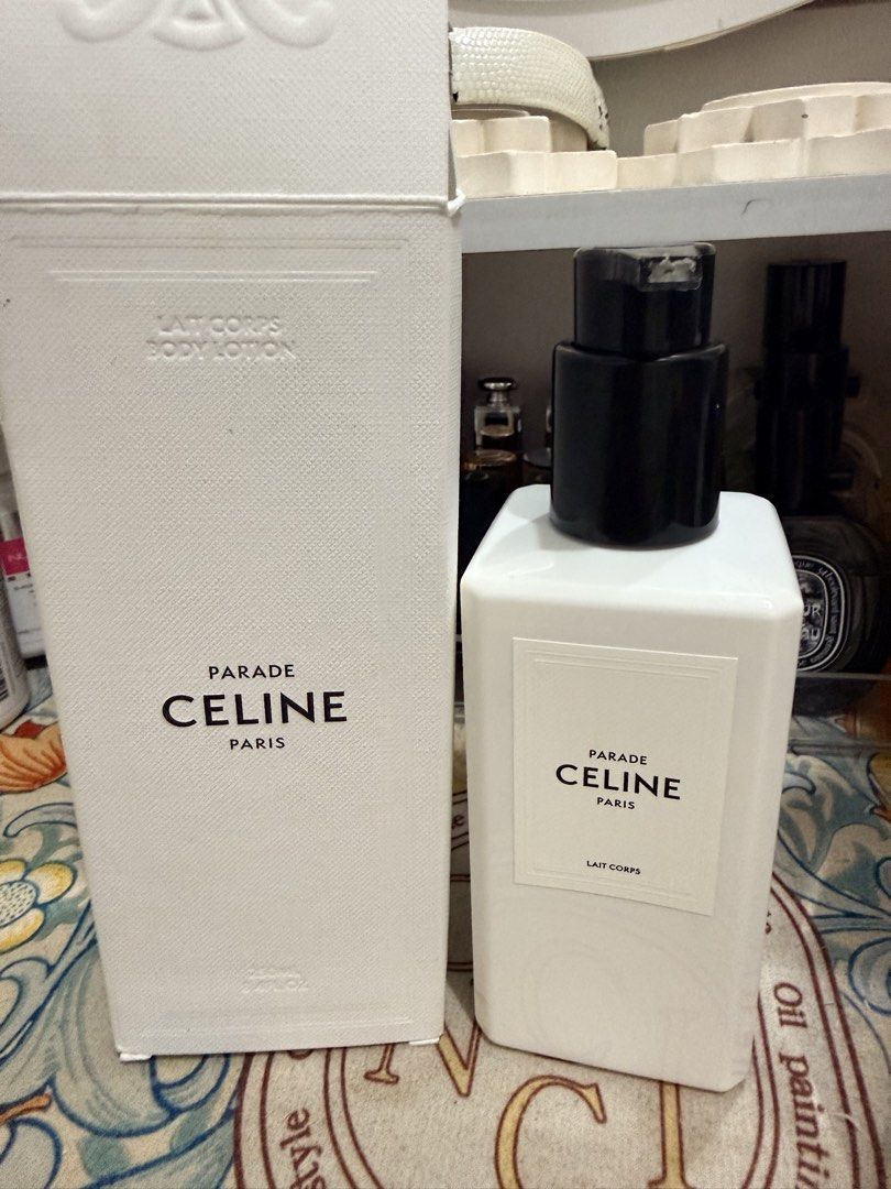 Celine Parade Lait Corps Body Lotion (Category: Body Care) located in Manila. Submitted by scents_and_scentsibility (Listing ID 1462062318, Image 1). Description: - Authentic Celine Parade Lait Corps Body Lotion - Includes original box - Luxurious formula for everyday use - Features a subtle and pleasant fragrance 250ml Smells sooo good no need to wear perfume once you have this. The scent lingers and lasts .