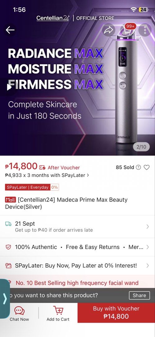 Centellian24 Madeca Prime Max Device Beauty Device (Category: Face Care) located in Rizal. Submitted by skincarehaulph (Listing ID 1462088943, Image 2). Description: IN TRANSIT 2-3 days Delivery .