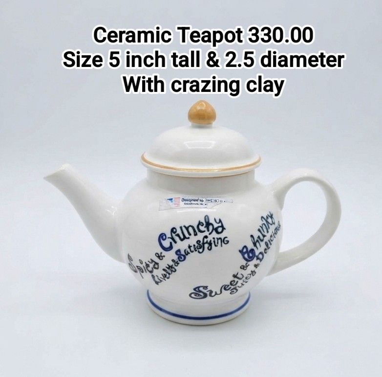 Ceramic Teapot (Category: Coffee & Tea Tableware) located in Binan City. Submitted by mayjhe (Listing ID 1462123058, Image 1). Description: 💛 For Sale 💛 🌸 Teapot 🍀 Ceramic Teapot 📍 Condition: Good 💰 Price is ₱ 330.00 👉 Other details posted 🇵🇭 Location Biñan Laguna 🛵 Courier J& T and Lalamove 📋 Shipping by schedule 📍 NO COD & COP 📌 All items are carefully packed and labeled with Fragile stickers for breakable goods. However, once the 