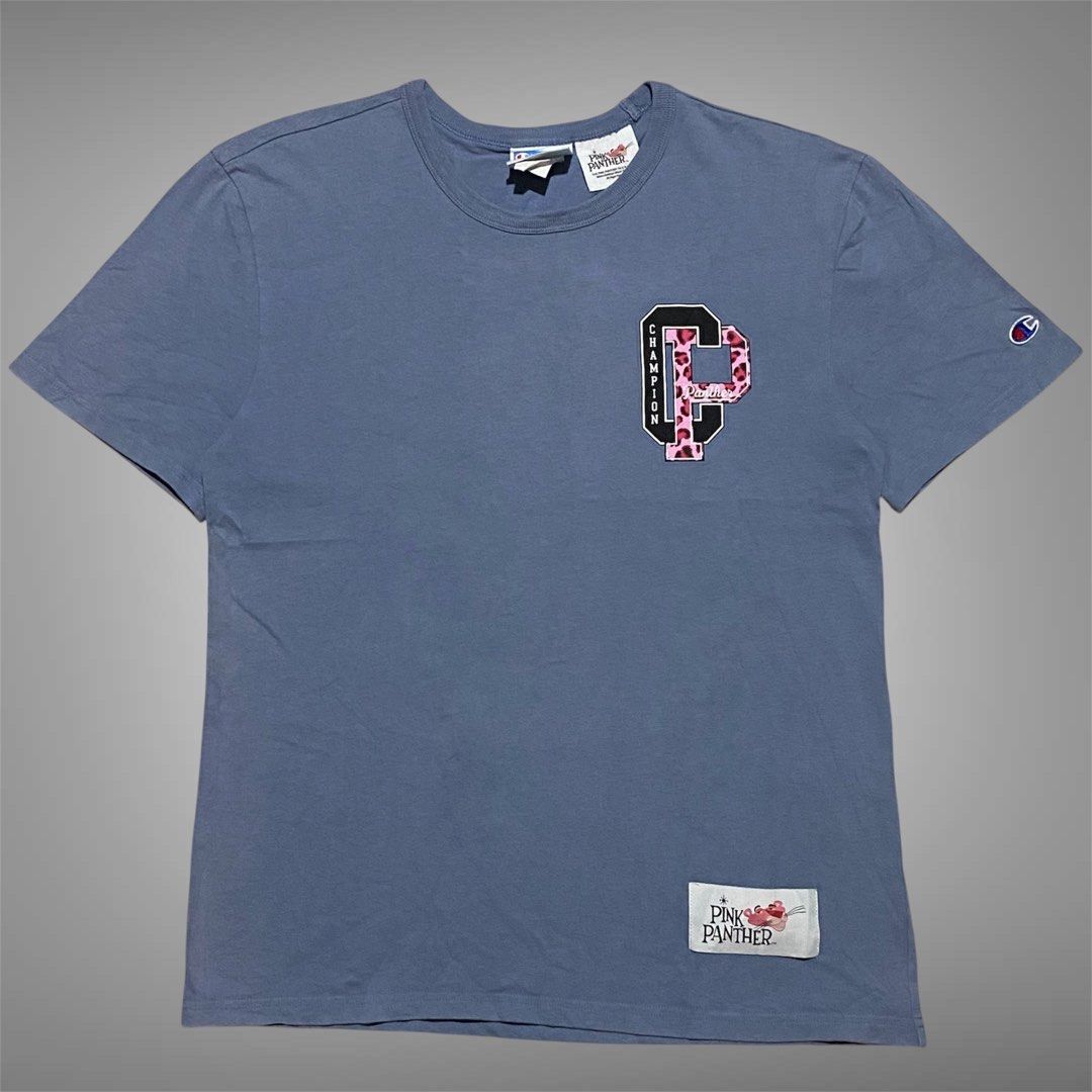 Champion x Panthers (Category: Tshirts & Polo Shirts ) located in Mabalacat. Submitted by stellargarments (Listing ID 1462071537, Image 1). Description: L - 26 W - 20 Condition -9/10 Smooth tela Buong buo logos With patch logo Complete tags Smooth on skin fabric Medjo lukot po need wash fresh from bale Color may vary due to lighting.