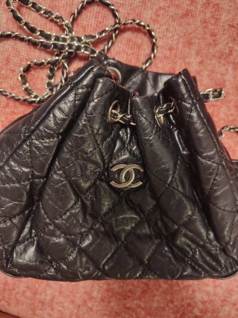 Chanel Small Gabrielle Small Backpack (Category: Luxury Bags & Wallets) located in Bulacan. Submitted by brandedbagspreloved (Listing ID 1462118822, Image 1). Description: Self Authentication Required Preloved Pls see photos for details maganda pa to normal sign of use.