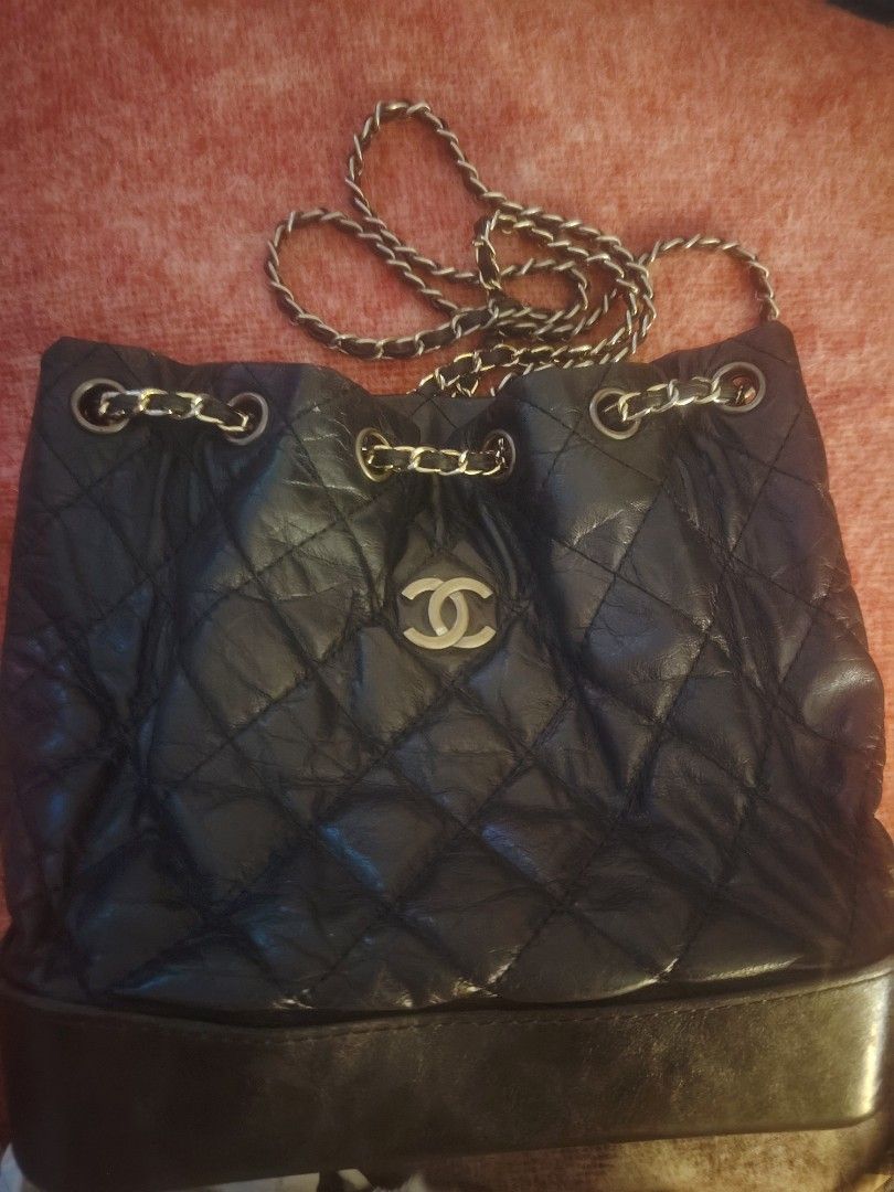 Chanel Small Gabrielle Small Backpack (Category: Luxury Bags & Wallets) located in Bulacan. Submitted by brandedbagspreloved (Listing ID 1462118822, Image 3). Description: Self Authentication Required Preloved Pls see photos for details maganda pa to normal sign of use.
