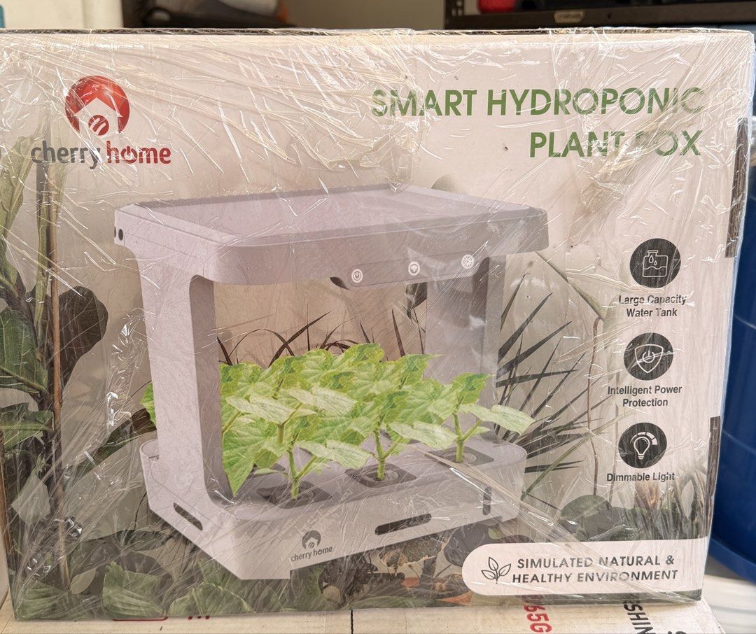 Cherry Home Smart Hydroponic Plant Box (Category: Plants & Seeds) located in Paranaque City. Submitted by homebox.com (Listing ID 1462062345, Image 3). Description: - Grow your own plants indoors with the Cherry Home Smart Hydroponic Plant Box. - Large capacity water tank for less frequent refilling. - Intelligent power protection for safety. - Dimmable light to suit your plants' needs. - Supports 2.4GHz Wi-Fi network only. - Requires iOS 8 / And
