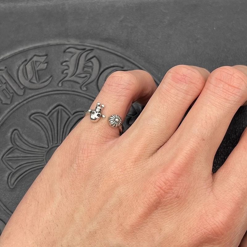 Chrome Hearts Baby Bone Ring Silver (Category: Rings) located in Caloocan City. Submitted by freemountain-814cc6 (Listing ID 1462132583, Image 2). Description: - Authentic Chrome Hearts Baby Bone Ring - Crafted from high-quality Silver - Iconic skull and floral motif - Open ring design for adjustable sizing - Perfect statement piece for your jewelry collection - Please check photos for detailed condition.