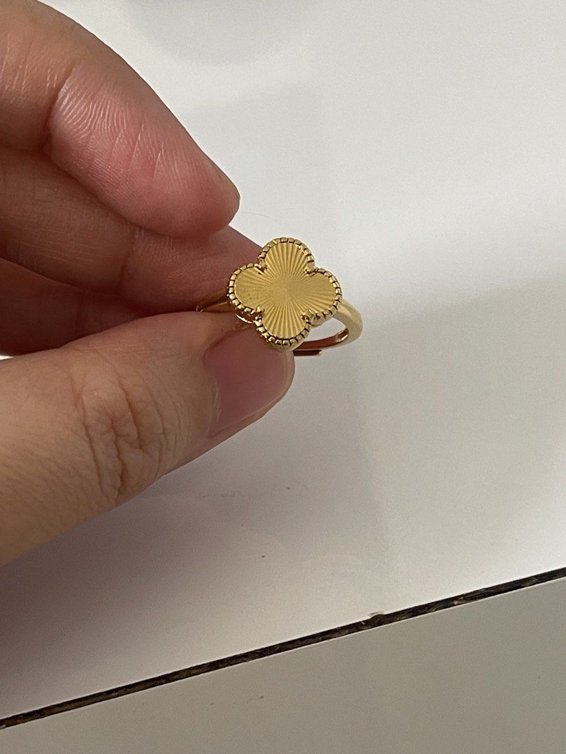 Clover Ring Adjustable (Category: Rings) located in Pasig City. Submitted by supplementary (Listing ID 1462043711, Image 1). Description: Adjustable Bought in Bangkok for 899. I got 2pieces so selling ung isa. .