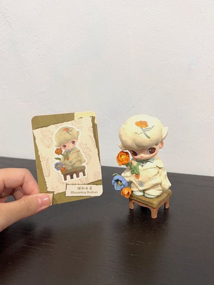 COLLECTIBLE | Official DIMOO WORLD The Missing Day Collection, Blooming Button (Category: Designer & Blind Box Toys) located in Manila. Submitted by truly_moni (Listing ID 1462095509, Image 1). Description: FINAL PRICE! ₱600 original box | with card! hi hi hello and welcome to my little shop :> I sell pre-loved items that are in great condition, hoping to find new loving owners for them :D NOTE: shipping fee will be shouldered by the buyer! ^^.