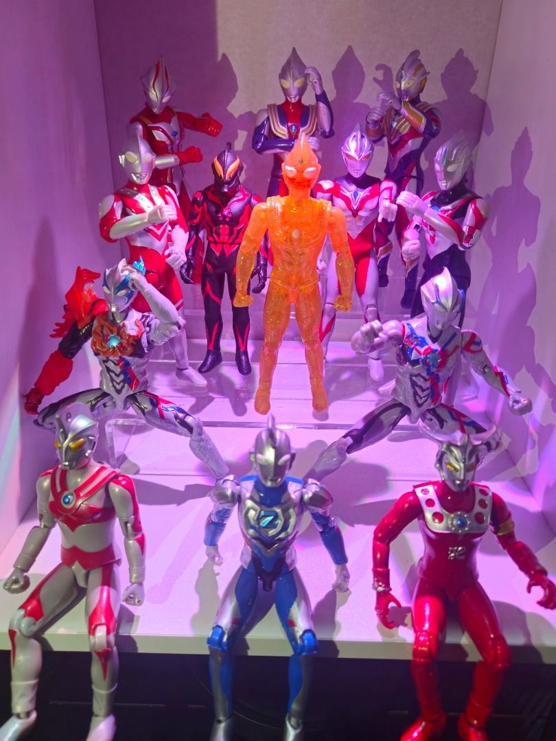 Ultraman Ultra Action figure + 1 pc Sofubi set (Category: Figurines & Statues) located in Binan City. Submitted by davyltnh (Listing ID 1462258055, Image 3). Description: All Bandai markings Approximately 6" each Super poseable, perfect for dioramas. Maganda pang-display lalo kung may mga Kaijus Take all for Php 2900 only !! - Lot of Ultraman action figures - Includes various characters from the Ultraman series - Some figures show minor signs of 