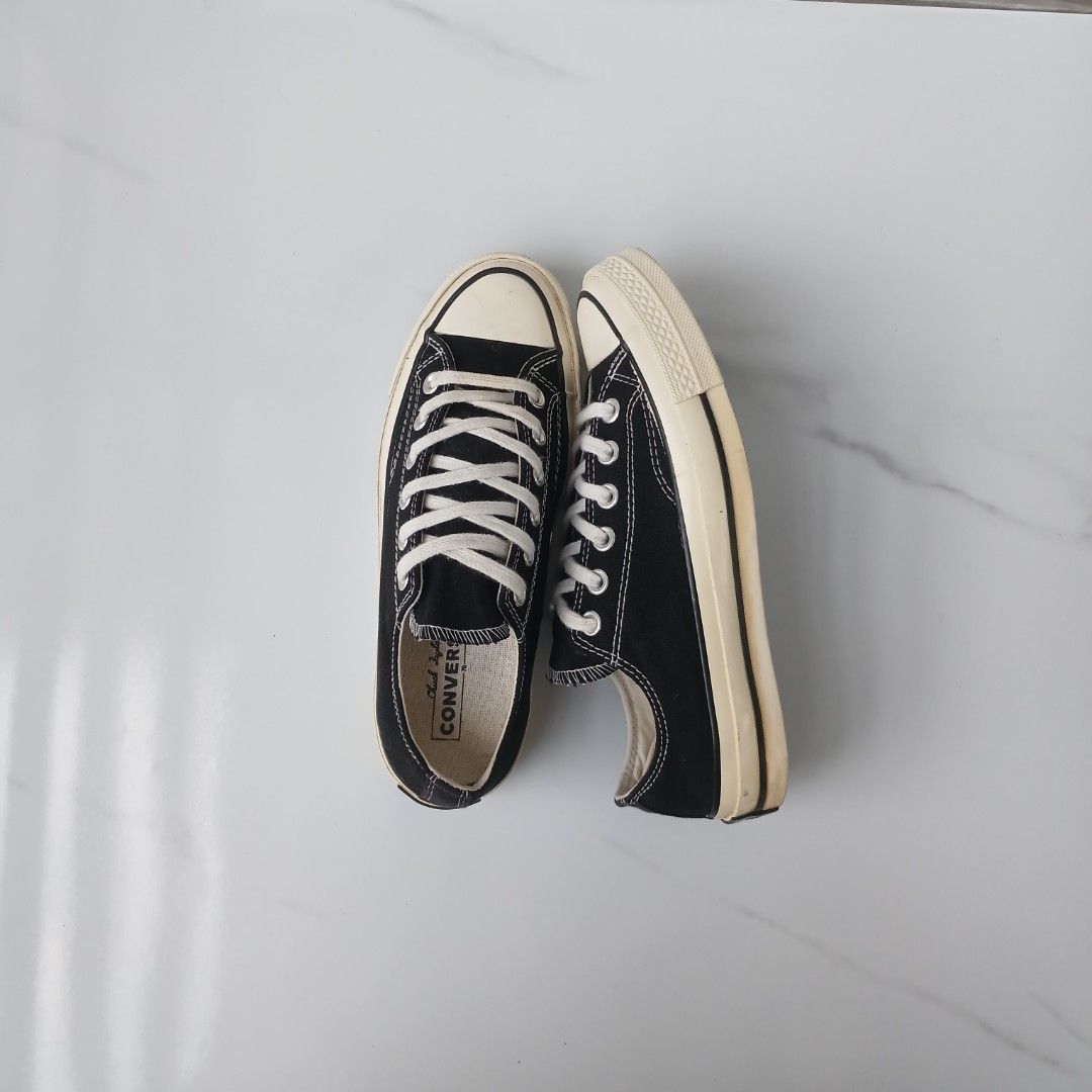 Converse Chuck Taylor All Star 70 Low Top Black (Category: Sneakers) located in Cagayan de Oro. Submitted by sapatos_series (Listing ID 1462165321, Image 2). Description: CØNVĒRSĒ CHÙCK TĀYLØR 🔥 good condition us5.5 eur38 24.5cm 1300 only 📍.