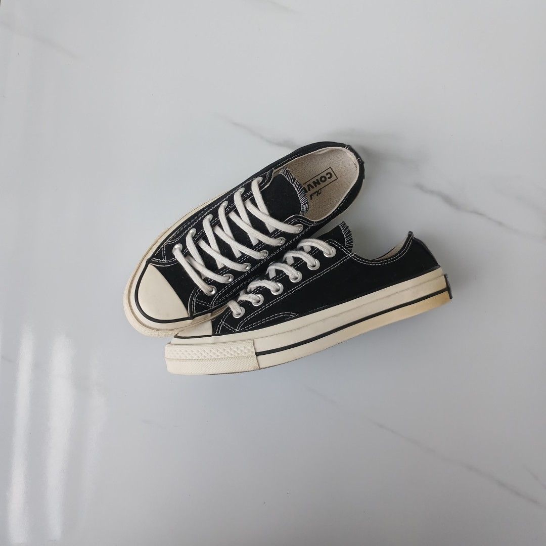 Converse Chuck Taylor All Star 70 Low Top Black (Category: Sneakers) located in Cagayan de Oro. Submitted by sapatos_series (Listing ID 1462165321, Image 1). Description: CØNVĒRSĒ CHÙCK TĀYLØR 🔥 good condition us5.5 eur38 24.5cm 1300 only 📍.