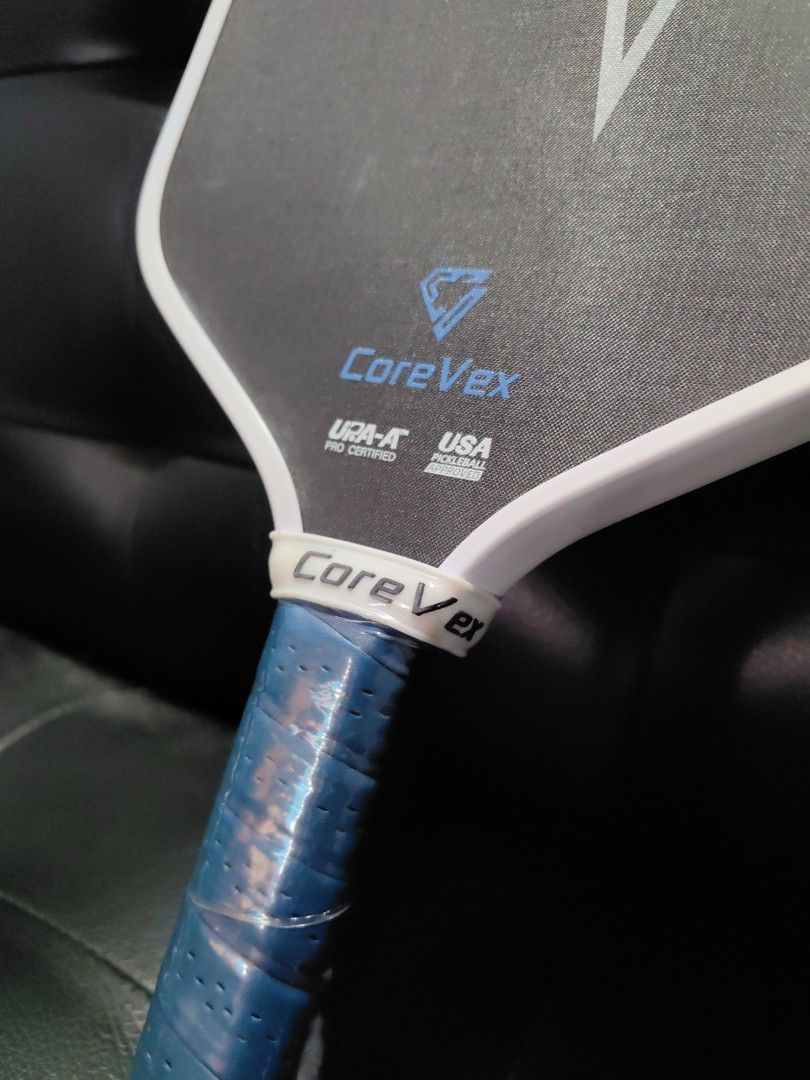Core Vex Pulse Pickleball Paddle - Carbon Fiber (Category: Racket and Ball Sports) located in Pasay City. Submitted by roe.sell (Listing ID 1462083356, Image 2). Description: Selling a CoreVex Pulse pickleball paddle. It's made with epp foam core carbon fiber and has a honeycomb core. The paddle is USA Pickleball approved. Grip is blue and shows some signs of use. Great for players looking for a responsive paddle..