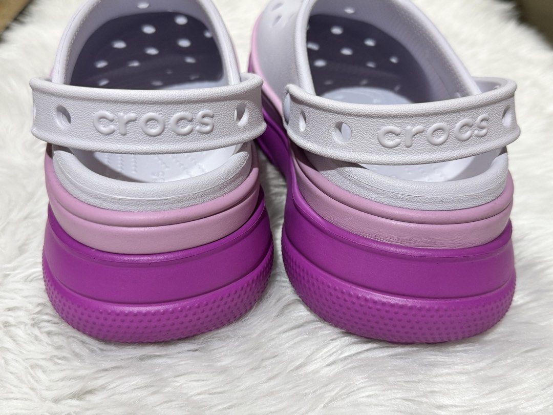 Crocs Classic Platform Slide Sandals Lilac Purple (Category: Slippers and slides) located in Manila. Submitted by sariestore (Listing ID 1462076930, Image 3). Description: - RFS: Decluttering -Stylish lilac and purple platform Crocs - Adds a bit of height - Super comfy for casual wear - Easy to clean and durable - Perfect for summer -used once Mode of payment:Go Tyme/BPI (Payment first before shipping) Shipping c/of buyer .