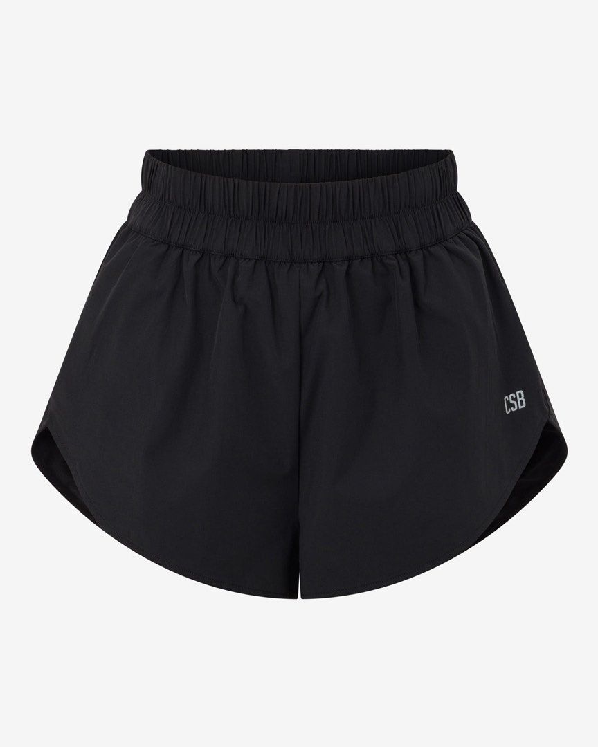 CSB run shorts in carbon (Category: Activewear) located in Quezon City. Submitted by shopsoph (Listing ID 1462149143, Image 1). Description: bought it for ₱3,400 retail has no lining inside flaw: waistband got a bit awry in the wash rfs: i dont like highwaisted shorts.