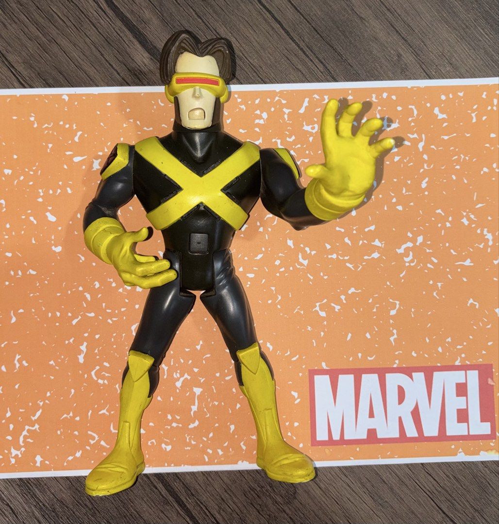 Cyclops Marvel X-men Evolution 9 inch Figure Rare (Category: Figurines & Statues) located in Quezon City. Submitted by dardsa (Listing ID 1462065750, Image 1). Description: WYSIWYG Rare Collector’s Item From X-men Evolution Series Figure has paints chips, faded paint, scratches, not in mint condition as seen in pictures provided Joints are ok and it can firmly stand.