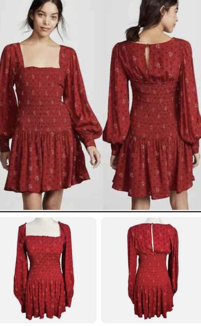 Dark Red Mini Dress (Category: Dresses) located in Santa Cruz. Submitted by deenem (Listing ID 1462079982, Image 2). Description: Small on Tag Bust: 28-36 inch (stretch) Lenght: 33 Ganda😍👌.