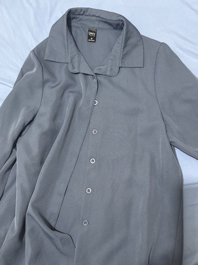 Dazy - Bluish Gray button down blouse (Category: Longsleeves) located in Manila. Submitted by jannine_closet (Listing ID 1462176480, Image 3). Description: .