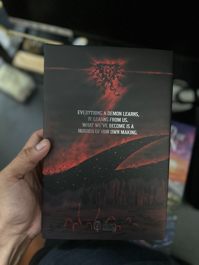 Demon Star Broken Binding Edition (Category: Storybooks) located in Pasay City. Submitted by library_hecate (Listing ID 1462155245, Image 2). Description: - Title: Demon Star Broken Binding Edition - Author: Jesse Aragon - Genre: Dark Fantasy/Horror - Edition: Broken Binding Edition - Features: Striking, dark, and mysterious cover art. Detailed spine design. • Cover Art: Exclusive redesigned hardcover artwork by jbballaran. • Hardcase (PLC Boards