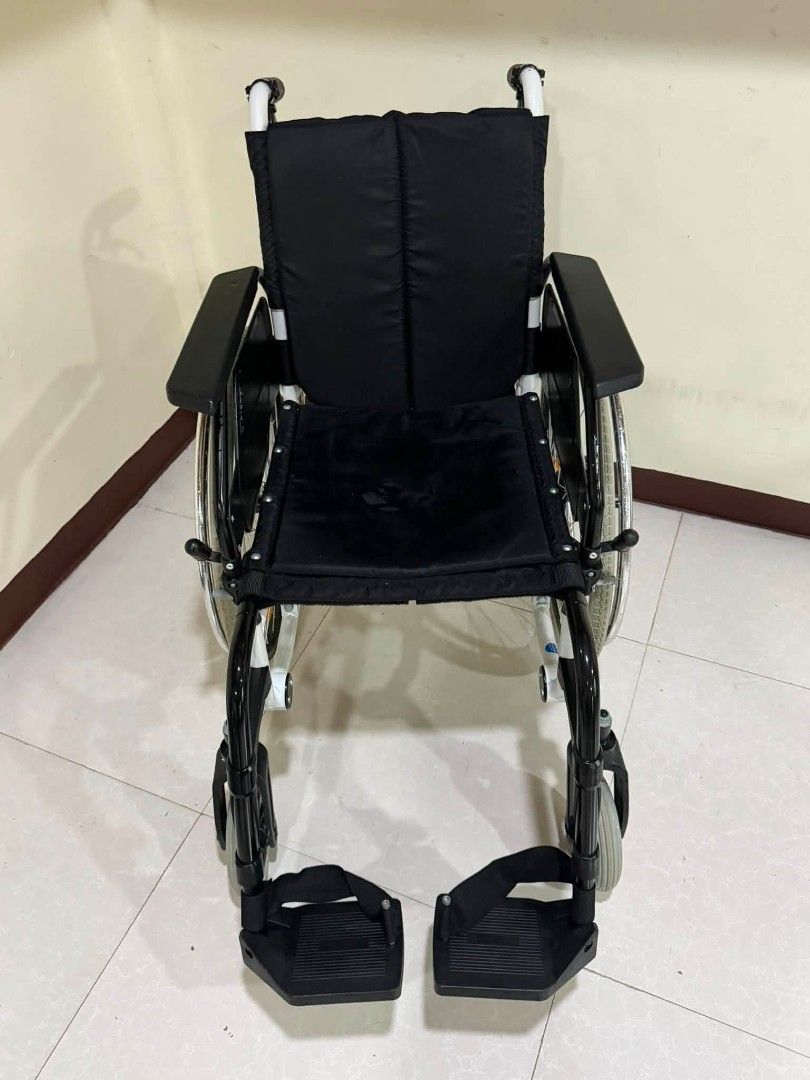 DIETZ Lightweight Folding Wheelchair (Category: Wheelchairs) located in Manila. Submitted by bravestorm.7b3e5f (Listing ID 1462109569, Image 2). Description: - DIETZ wheelchair for sale - Lightweight and foldable for easy transport - Comfortable padded seat and backrest - Features armrests and adjustable footrests - Large rear wheels and smaller front casters for maneuverability - Ready for its next owner.