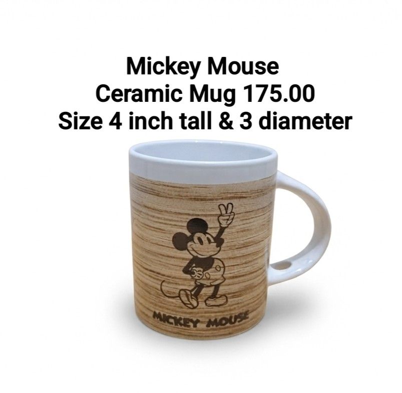 Disney Mickey Mouse Ceramic Mug (Category: Coffee & Tea Tableware) located in Binan City. Submitted by mayjhe (Listing ID 1462048873, Image 1). Description: 💟 For Sale 💟 🌸 Disney Mickey Mouse 🍀 Ceramic Mug 📍 Condition: Good 💰 Price is 175.00 🇵🇭 Location Biñan Laguna 🛵 Courier J&T and Lalamove 📋 Shipping by Thursday 📍 NO COD, COP, CHECKOUT 📌 All items are carefully packed and labeled with Fragile stickers for breakable goods. However, 