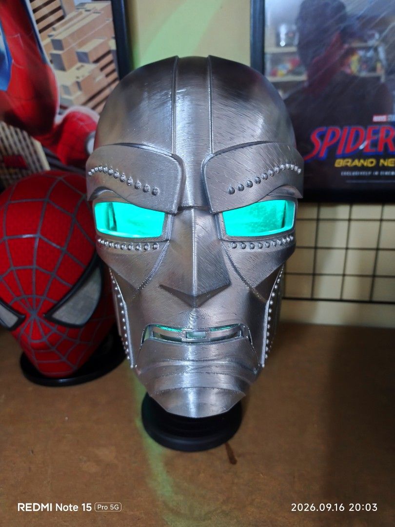 Doomsday Doctor Doom LED Mask Cosplay (Category: Western Merchandise) located in Valenzuela. Submitted by guitarsandcosplayph (Listing ID 1462178768, Image 1). Description: Doctor Doom LED Mask Cosplay 3D Printed Price 1600 Brand New One Size Fits All Garter Strap 👉Valenzuela Loc ko Lalamove or Pickup sa Place ko #doctordoommask #doctordoomcosplay.