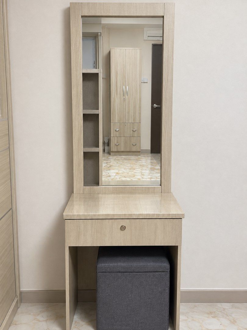 Dressing Table (Category: Other Home Furniture) located in Singapore. Submitted by annapurple123 (Listing ID 1462177899, Image 1). Description: Dressing Table comes with a seat Inside got spaces to put more Moving out sales Pickup at Aljunied Crescent .