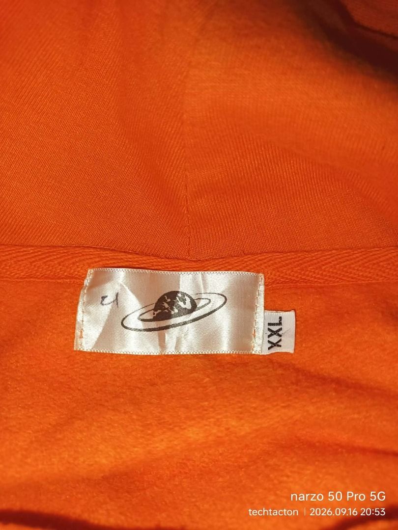 DURAG DEV Manga Camo Hoodie (Category: Coats, Jackets and Outerwear) located in Santo Tomas. Submitted by pickers_corner (Listing ID 1462173932, Image 3). Description: DURAG DEV MANGA CAMO HOODIE (ORANGE) manufactured by Independent Trading Co. size XXL on tag dime 26x32 excellent condition - Eye-catching orange hoodie with a unique black manga camo print. - Features a convenient front pocket and an adjustable hood. - Brand: DURAG DEV - Blank: In