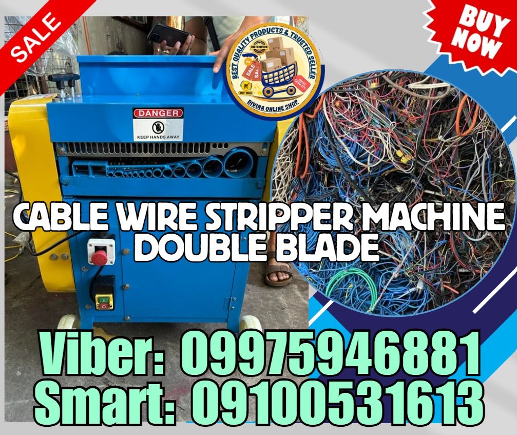 Electric Cable Wire Stripper Machine High Quality Double Blade (Category: Other Home Appliances) located in Cebu City. Submitted by markgillio (Listing ID 1462099327, Image 1). Description: 🌏 We Can Deliver Nationwide 👉 AP Cargo, LBC & Lalamove (🛳️ Sea /✈️ Air Freight) 📍HURRRYYYY!!! BUY NOW!!! & GET LESS DISCOUNT 📍WE'RE ON SALE ❗️ Price: 76,250 🎀 Double Blade Cable Wire Stripper Machine ✅💯 Guaranteed Seller ✅ High Quality Products ✅💯 Legi