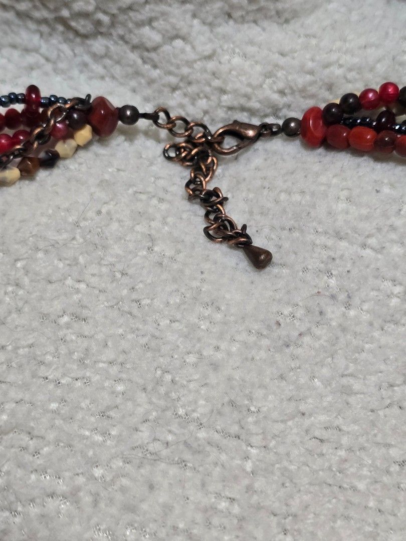 Ethnic statement necklace (Category: Necklaces) located in Ligao. Submitted by veetrinkets (Listing ID 1462174954, Image 3). Description: -16 inches length -lobster clasp mechanism -5 strands necklace.
