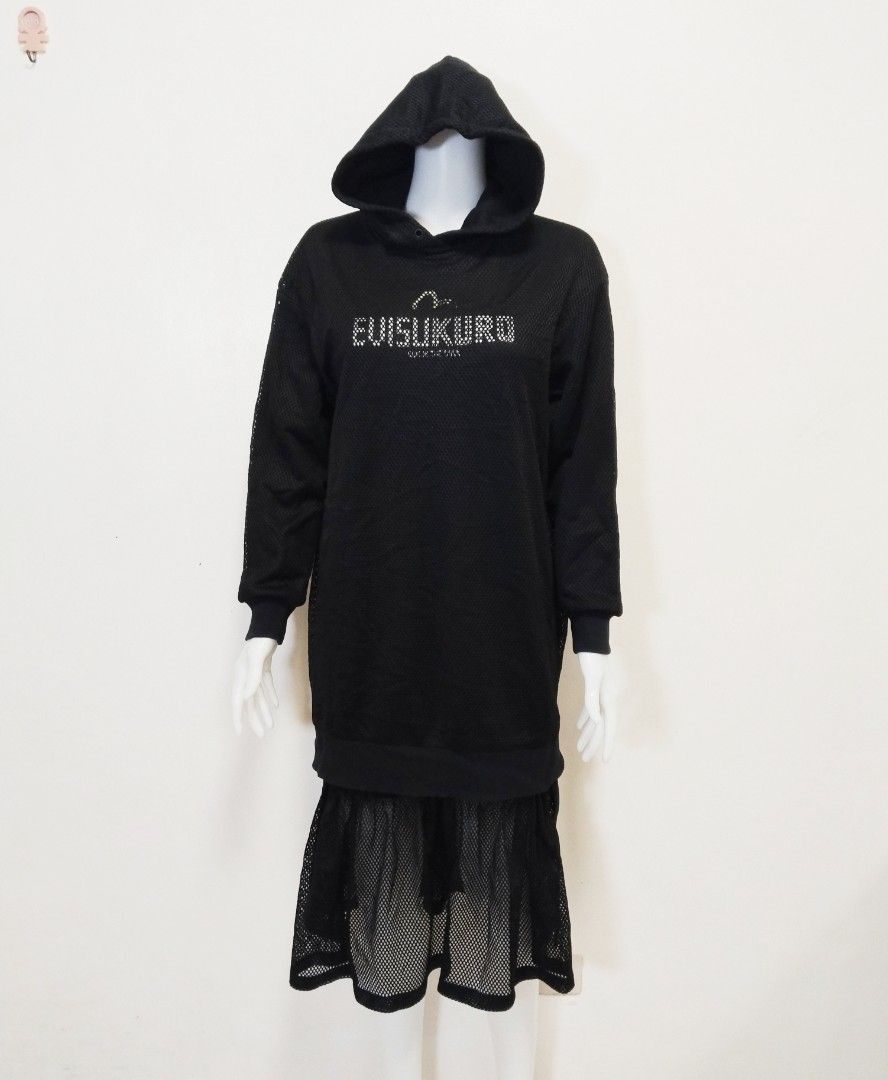 Evisu Kuro Long Dress (Category: Sets or Coordinates) located in Pateros City. Submitted by blashjunks.y2k (Listing ID 1462235210, Image 1). Description: EVISUKURO LONG DRESS SIZE XS ON TAG 43" LENGTH 21" WIDTH 750PHP MSG US.