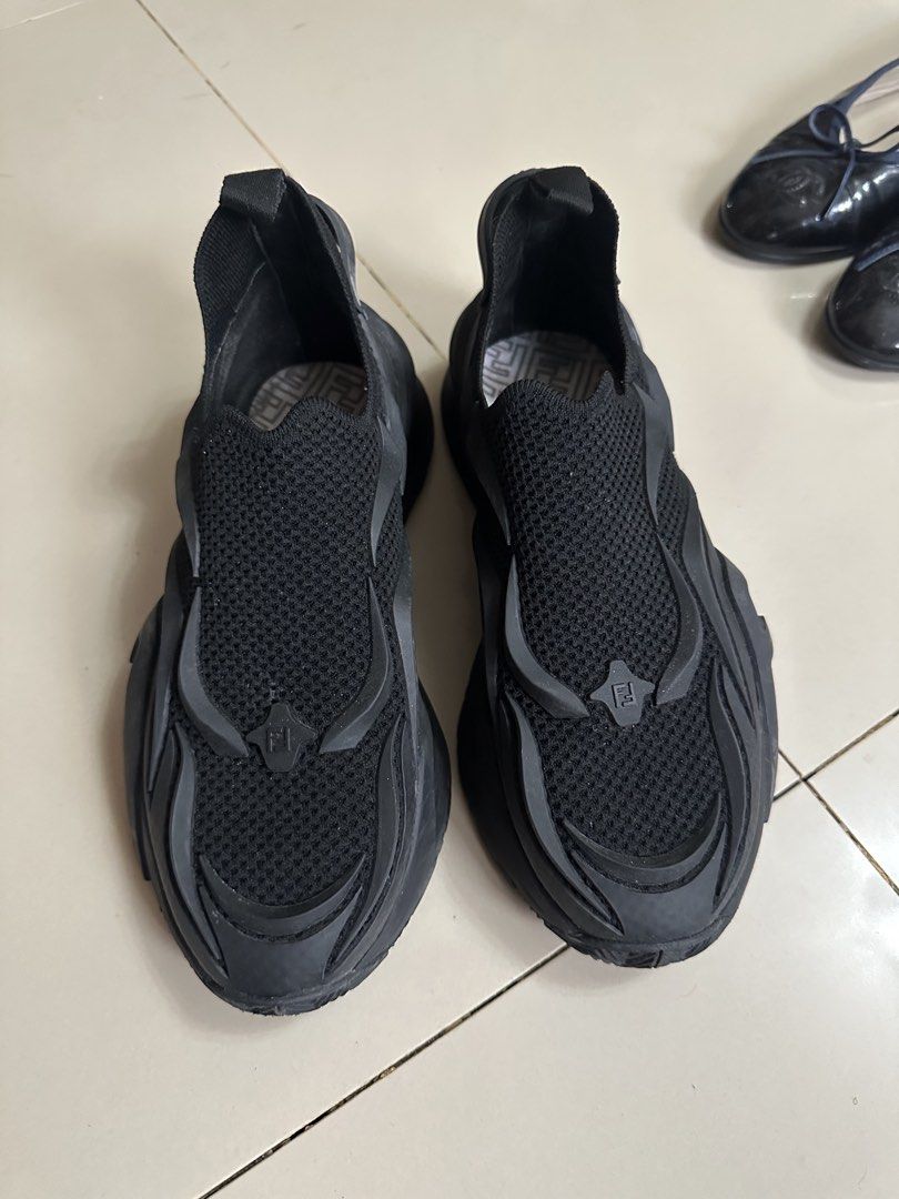 Fendi Flow Black Knit Sneakers (Category: Announcements) located in Butuan. Submitted by wear.next (Listing ID 1462090147, Image 1). Description: Size 36-37 No inclusions Replacement insole .