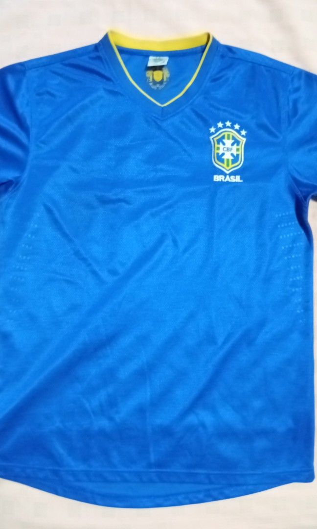 FIFA CBF Brasil Team Soccer Jersey (Category: Activewear) located in Quezon City. Submitted by jojoleen28 (Listing ID 1462130232, Image 2). Description: 2XL on tag, most likely women's or kids' size. 100% polyester. Some discoloration or dirt at the bottom part of sleeves. Measurements: Shoulder 20" Chest up to 44" Length 30" (back is slightly longer by 1") #Christmas2026.