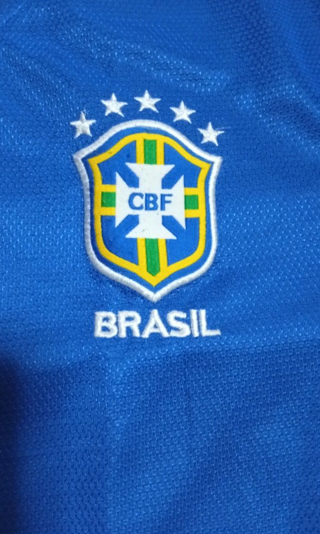 FIFA CBF Brasil Team Soccer Jersey (Category: Activewear) located in Quezon City. Submitted by jojoleen28 (Listing ID 1462130232, Image 3). Description: 2XL on tag, most likely women's or kids' size. 100% polyester. Some discoloration or dirt at the bottom part of sleeves. Measurements: Shoulder 20" Chest up to 44" Length 30" (back is slightly longer by 1") #Christmas2026.