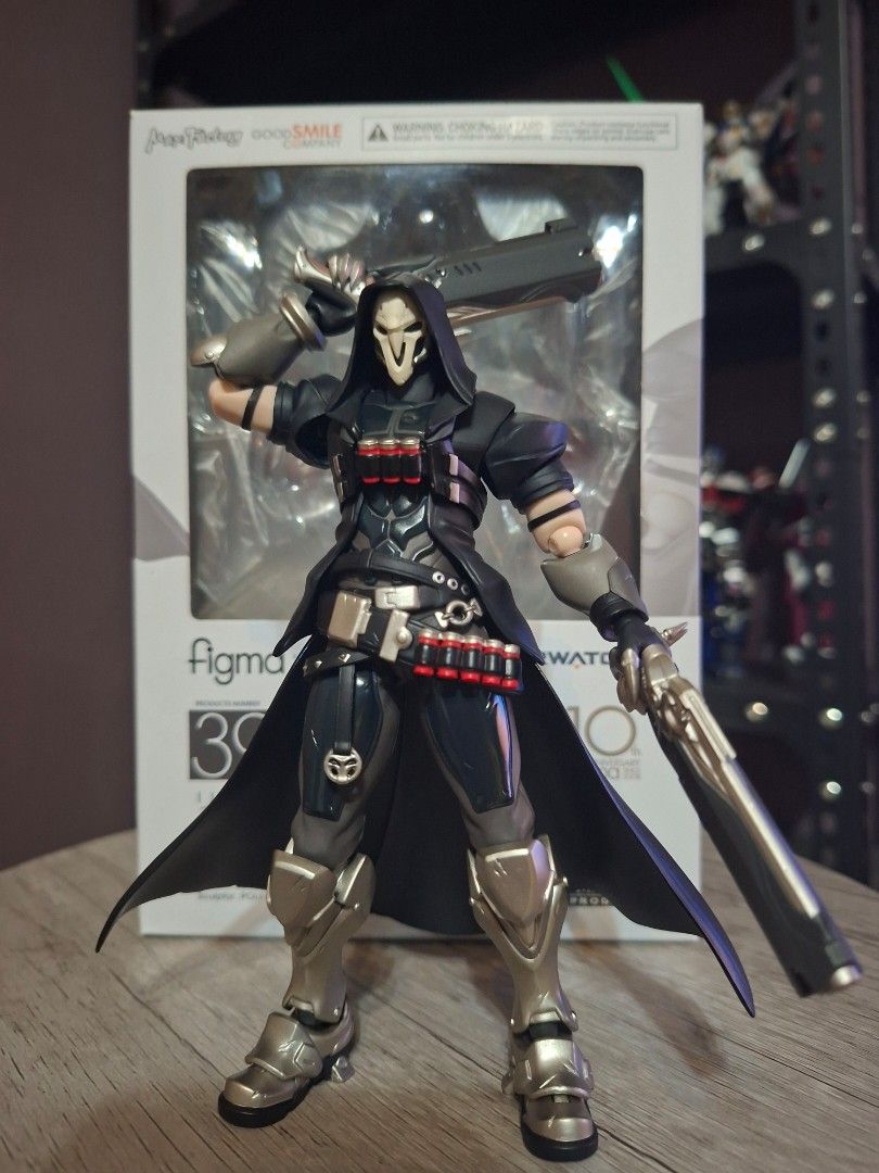 Figma 393 Reaper Overwatch Action Figure (Category: Figurines & Statues) located in Manila. Submitted by ryanam (Listing ID 1462157122, Image 1). Description: - Figma 393 Reaper collectible figure from Overwatch. - Comes with his signature shotguns. - Features great articulation for dynamic posing. - Original box is included. - Perfect for fans and collectors of the game..