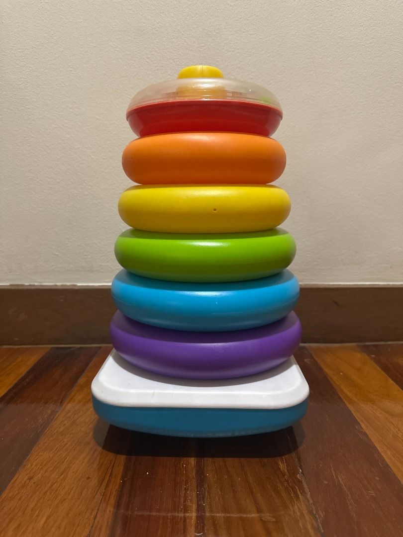 Fisher-price Giant Rock a Stack Ring Stacking Toy (Category: Infant Playtime) located in Makati City. Submitted by travelfinds34611 (Listing ID 1462128611, Image 3). Description: Fisher-price GIANT Rock a Stack Ring Stacking Toy *small ring stacking toy is NOT included. Just shown in photo to show for size comparison. GREAT CONDITION. NORMAL SIGNS OF WEAR FROM PLAY..
