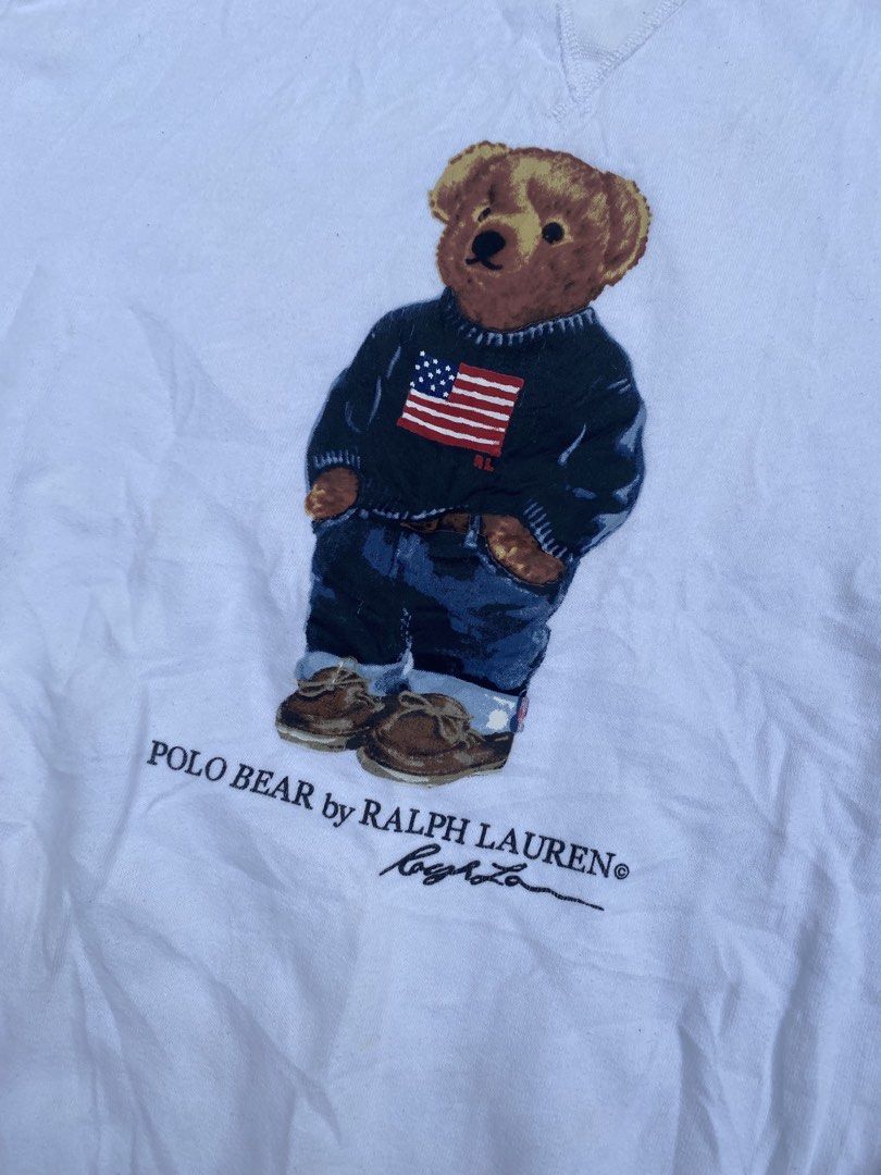 Flag Bear Sweatshirt Polo Ralph Lauren (Category: Formal Shirts) located in Legazpi City. Submitted by folksfave (Listing ID 1462103785, Image 2). Description: Excellent to new condition Large 23x28 10/10 color rate No flaws.