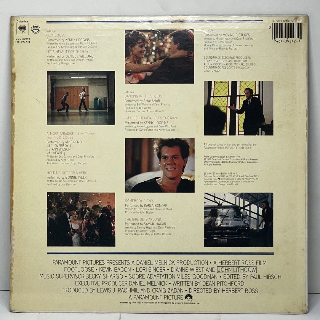 Footloose OST >Vinyl Record,Plaka (Category: Vinyls) located in Manila. Submitted by belleshop2.55 (Listing ID 1462156692, Image 2). Description: WYSIWYG.