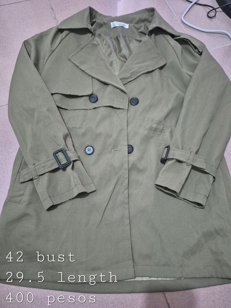 Forest Green Trench Coat (Category: Coats, Jackets and Outerwear) located in Calamba. Submitted by bb.lace (Listing ID 1461829956, Image 1). Description: repriced, updated description no issue, some minor removable lints only.