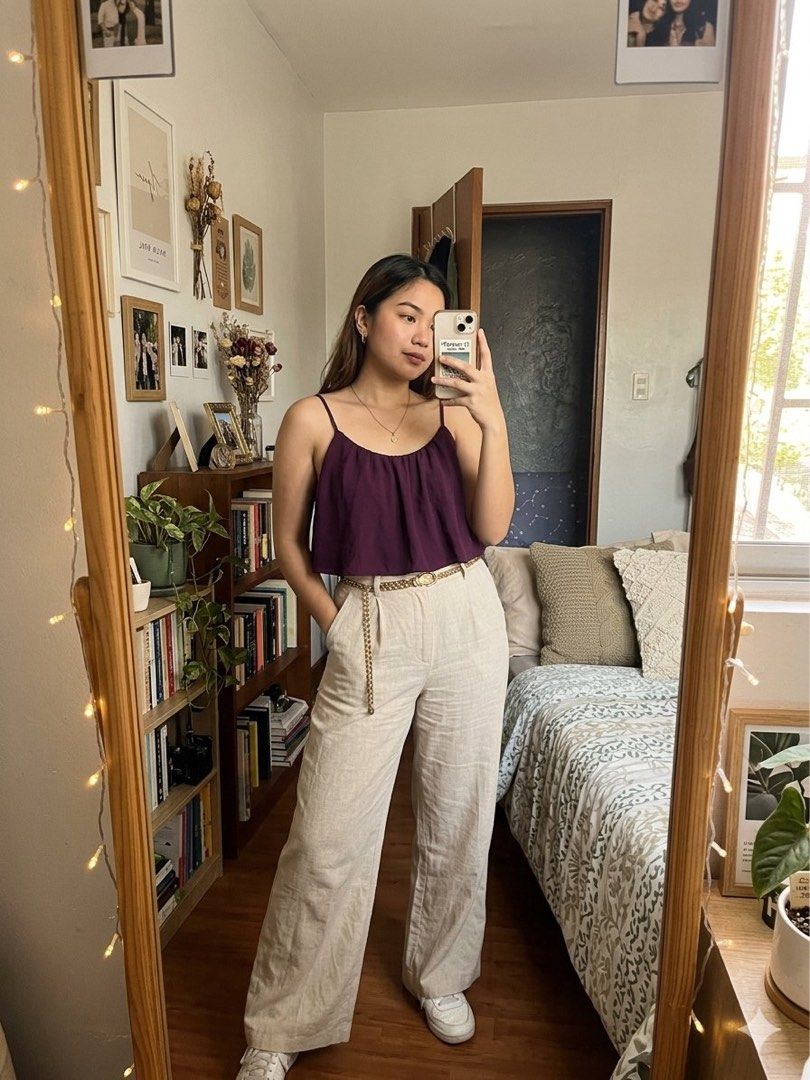 Forever 21 Purple Tiered Top (Category: Sleeveless) located in Manila. Submitted by goldenprngs101 (Listing ID 1462091710, Image 2). Description: - Cute purple Top from Forever 21 - Tiered design with spaghetti straps - Flowy and lightweight fabric - Versatile for casual outings or a night out - Easy to style with sandals or heels #Spaghettistrap#purple #fashion #y2k.