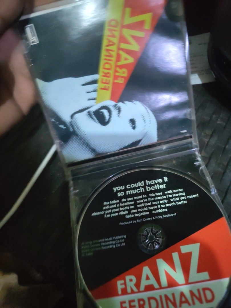 Franz Ferdinand - You Could Have It So Much Better CD (Category: CDs & DVDs) located in Quezon City. Submitted by elmerbayaban304 (Listing ID 1462235591, Image 2). Description: - Franz Ferdinand CD - Album: 'You Could Have It So Much Better' - Includes all original tracks - Case in good shape - Ideal for indie rock enthusiasts.
