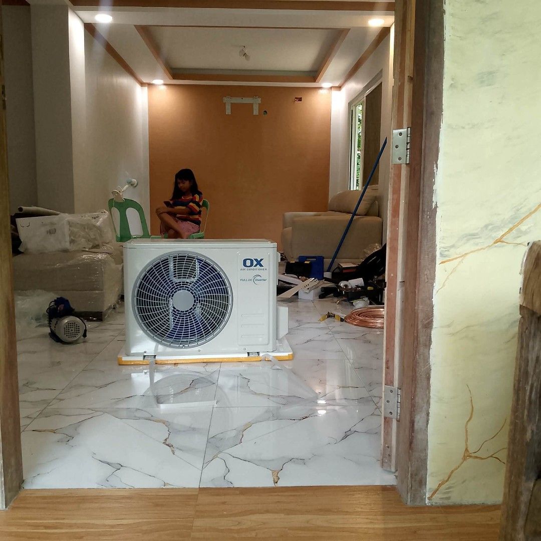 Free Installation OX Wall Mounted Split Type Inverter (Category: Air Conditioning and Heating) located in Quezon City. Submitted by ygayairconditioning_32 (Listing ID 1462077223, Image 3). Description: Lowest price guarantee 👍 💯% Brand New & Factory Sealed Complete Warranty & Official Receipt 🧾 Free Installation❗️❗️ OX Wall Mounted Split Type Inverter 1.0HP OX-W09-PVF - 25,000 1.5HP OX-W12-PVF - 27,000 2.0HP OX-W18-VF -34,000 2.5HP OX-W24-VF -